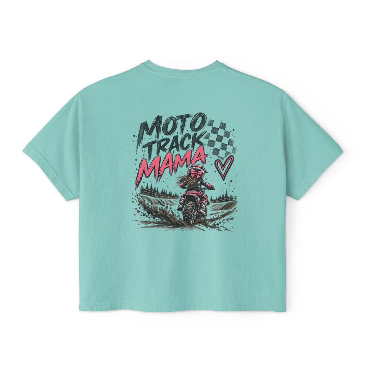 Moto Track Mama – Motocross Mom Graphic Tee 🏁💗