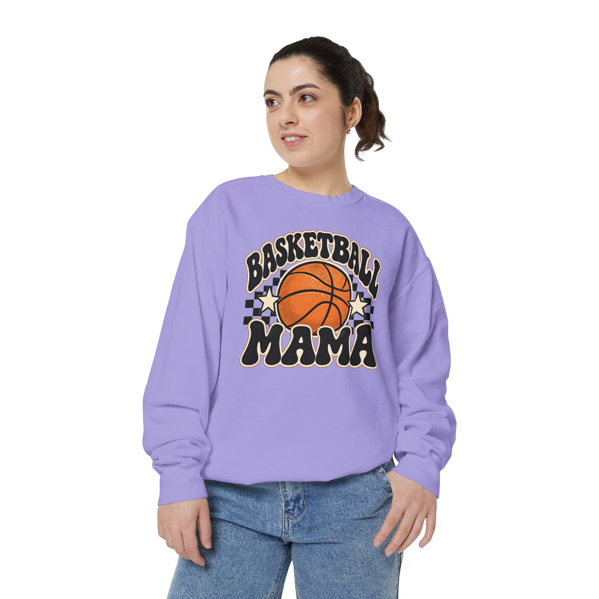 Basketball Mama Retro Game Day Crewneck Sweatshirt 🏀