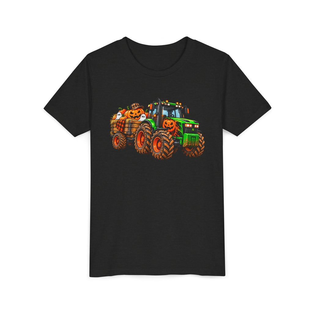 Halloween Tractor Pumpkin Patch Kids Sweatshirt | Cozy Chaos Kid 🎃🚜👻