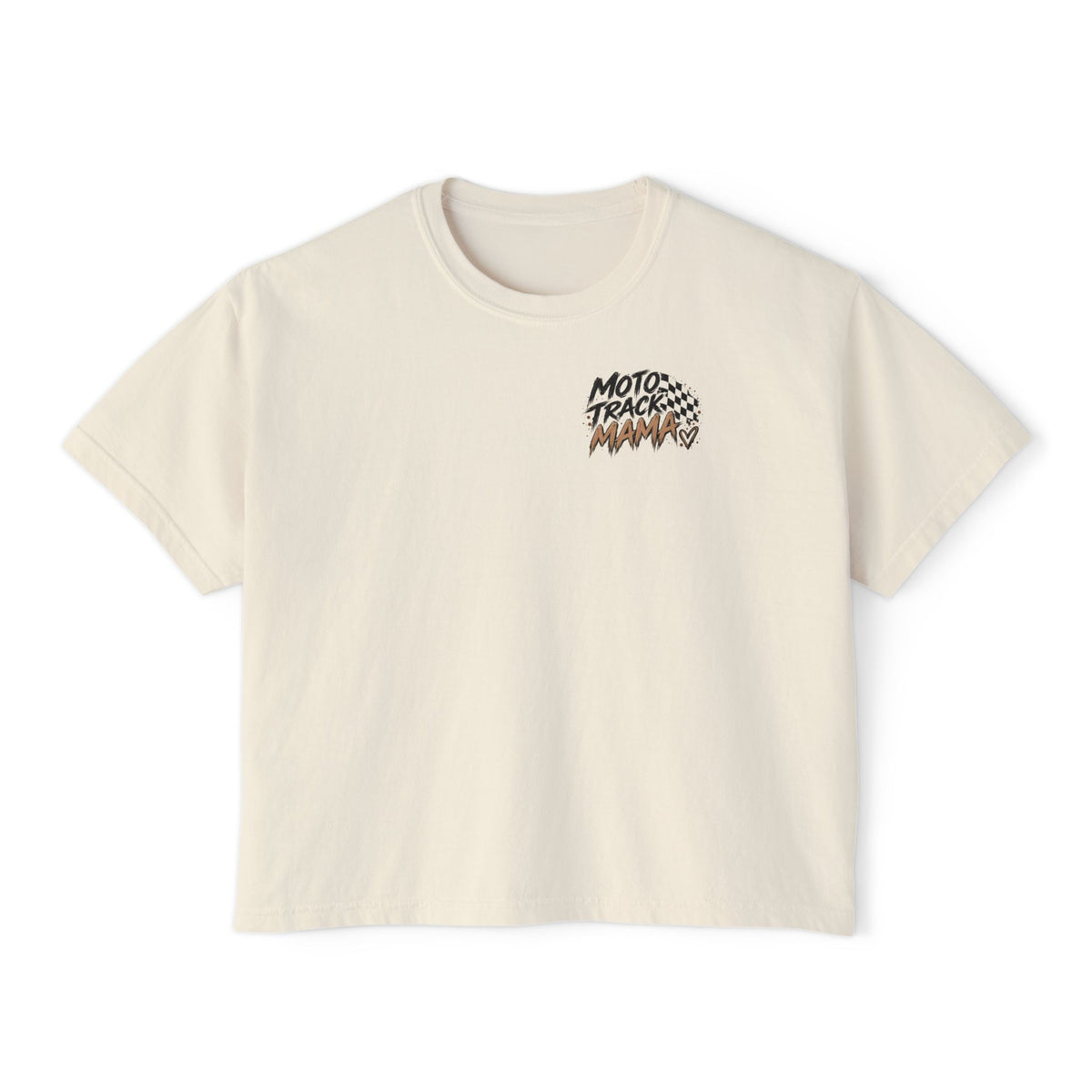 Moto Track Mama – Motocross Mom Graphic CropTee 🏁🤎