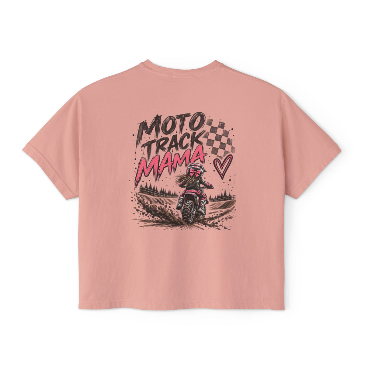 Moto Track Mama – Motocross Mom Graphic Tee 🏁💗