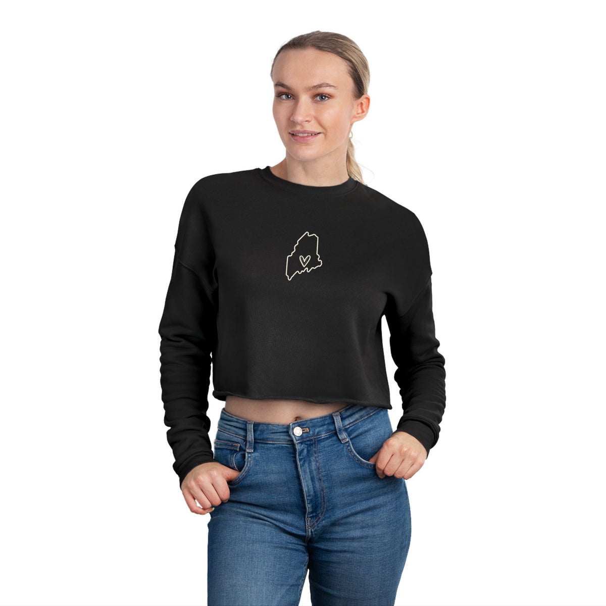Women's Maine Mama Cropped Sweatshirt