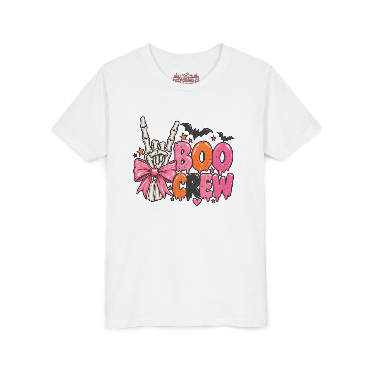 Boo Crew Skeleton Bow Kids Halloween Sweatshirt | Cozy Chaos Kid 🎀💀👻