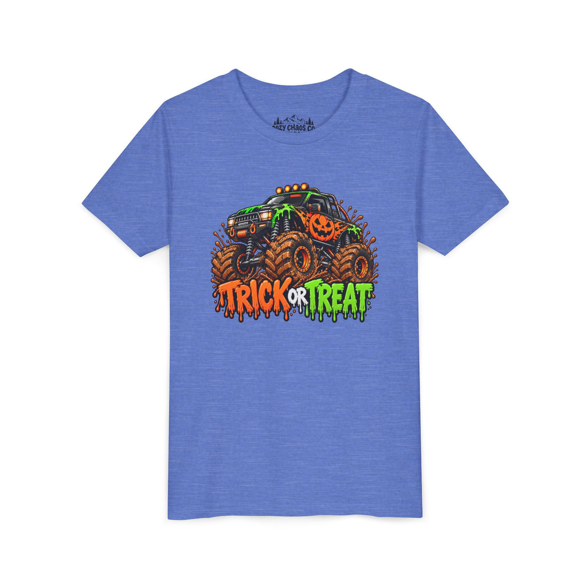 Trick or Treat Monster Truck Kids Halloween Sweatshirt | Cozy Chaos Kid 🎃🏁👻