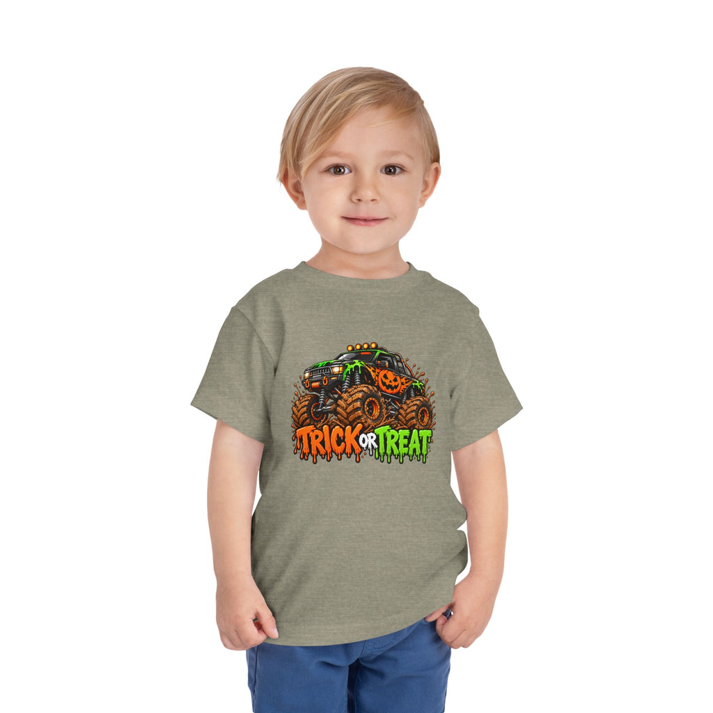 Trick or Treat Monster Truck Toddler Kids Halloween Sweatshirt | Cozy Chaos Kid 🎃🏁👻