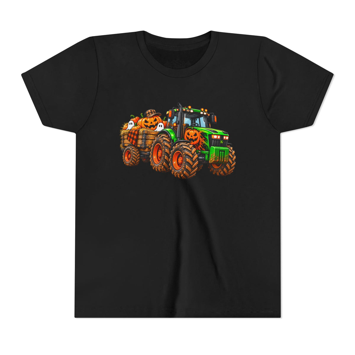 Halloween Tractor Pumpkin Patch Kids Sweatshirt | Cozy Chaos Kid 🎃🚜👻