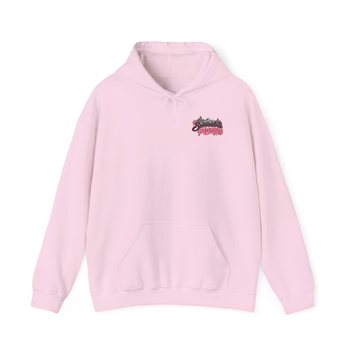 Snowmobile Mama Winter Hoodie – Women’s Snowmobile Graphic Sweatshirt | Cozy Winter Outdoor Hoodie 🩷❄️🏔️