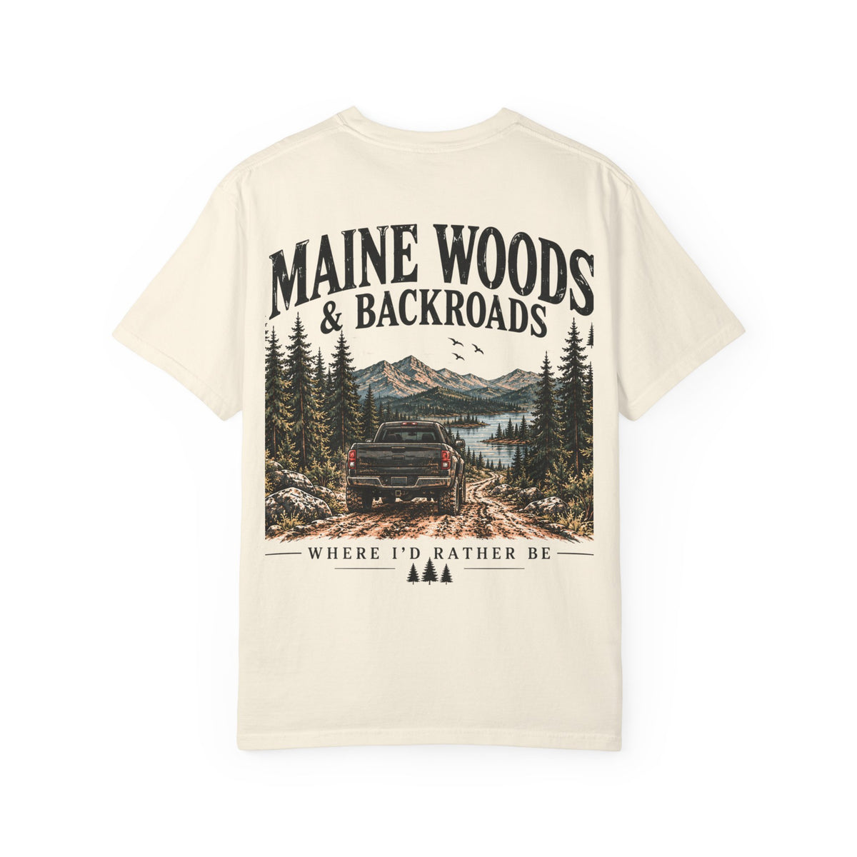 Maine Woods & Backroads Outdoor Tee | Cozy Chaos Co. 🌲