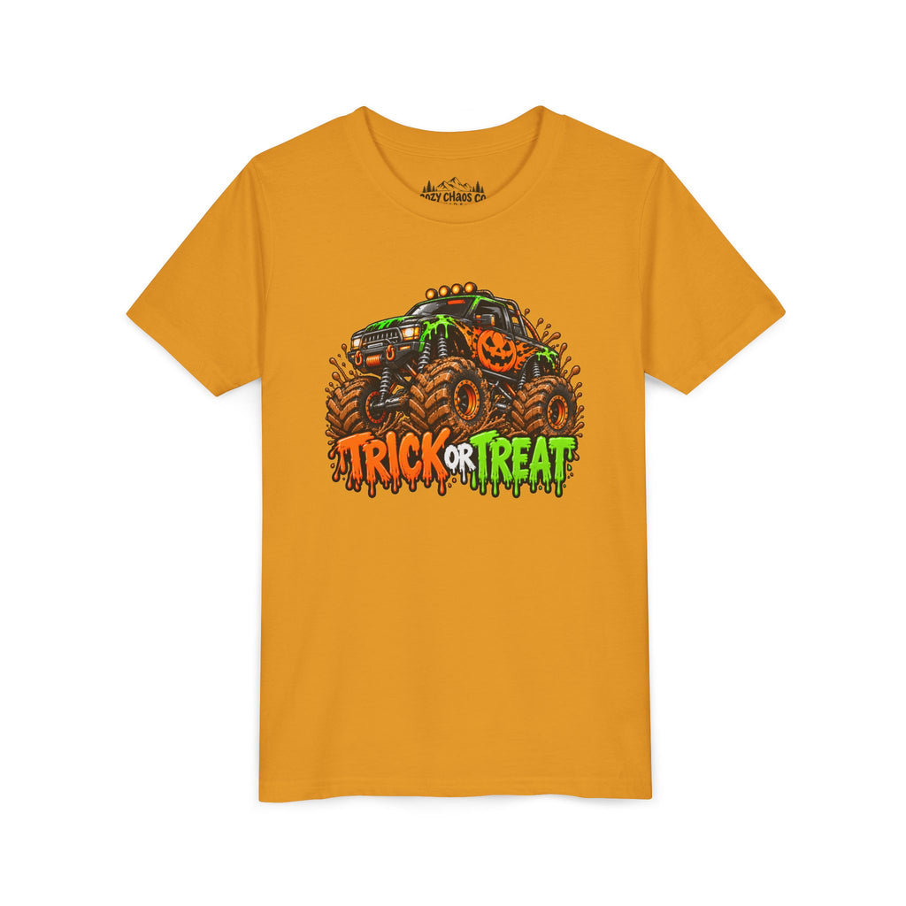 Trick or Treat Monster Truck Kids Halloween Sweatshirt | Cozy Chaos Kid 🎃🏁👻