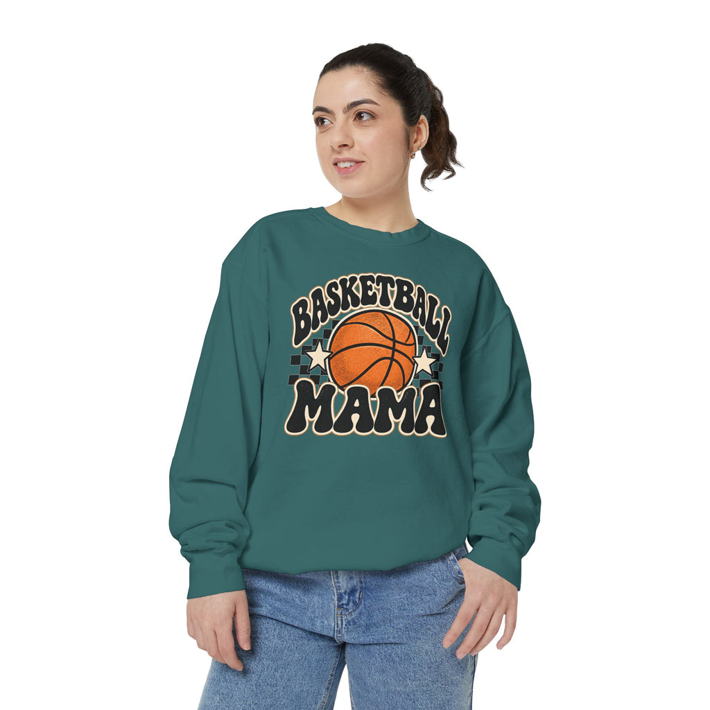Basketball Mama Retro Game Day Crewneck Sweatshirt 🏀