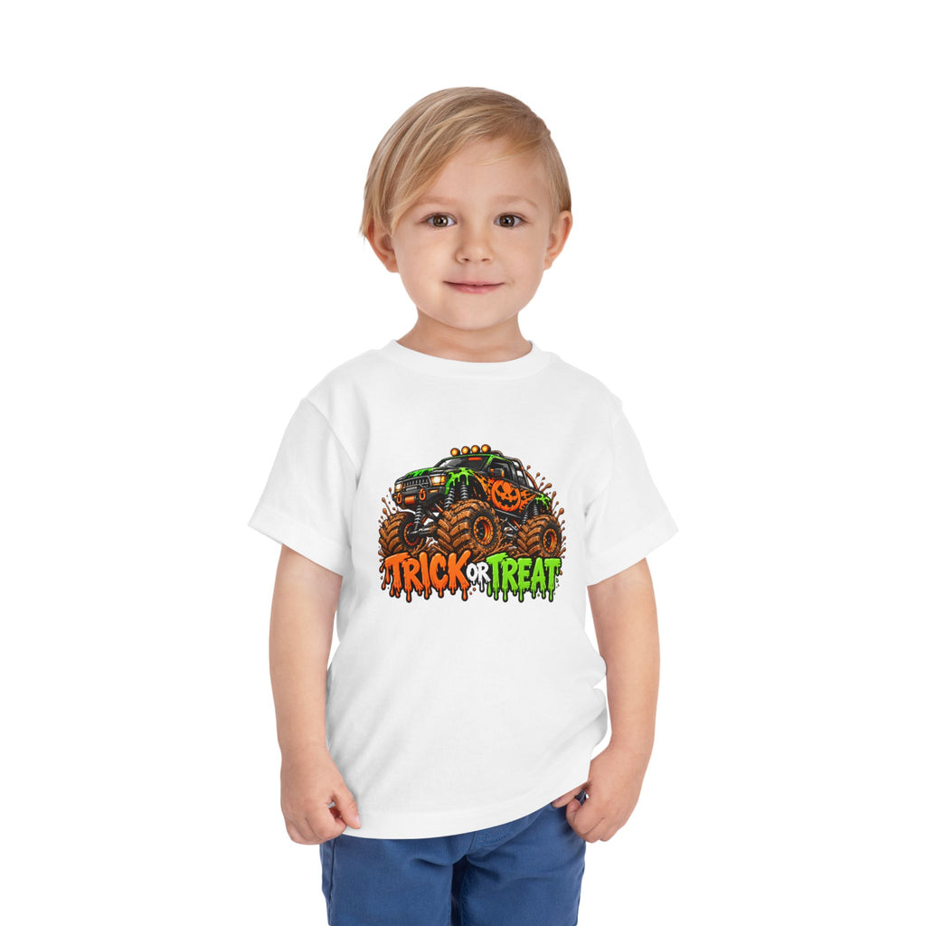Trick or Treat Monster Truck Toddler Kids Halloween Sweatshirt | Cozy Chaos Kid 🎃🏁👻