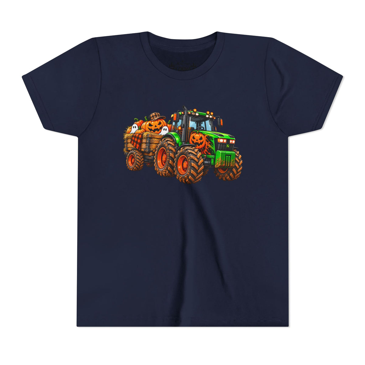 Halloween Tractor Pumpkin Patch Kids Sweatshirt | Cozy Chaos Kid 🎃🚜👻