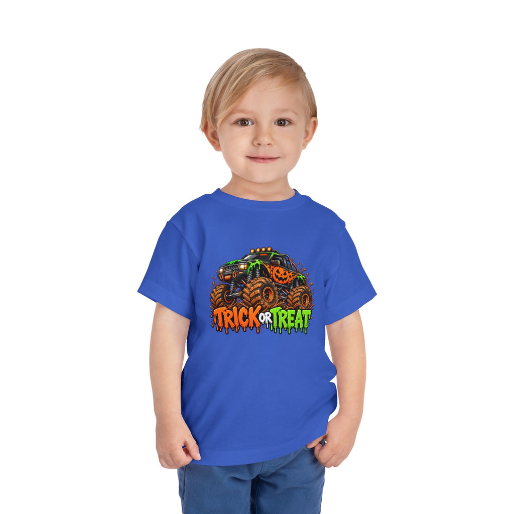 Trick or Treat Monster Truck Toddler Kids Halloween Sweatshirt | Cozy Chaos Kid 🎃🏁👻