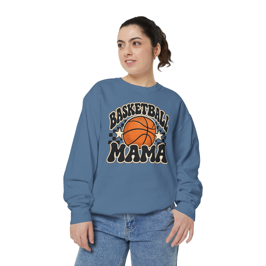 Basketball Mama Retro Game Day Crewneck Sweatshirt 🏀