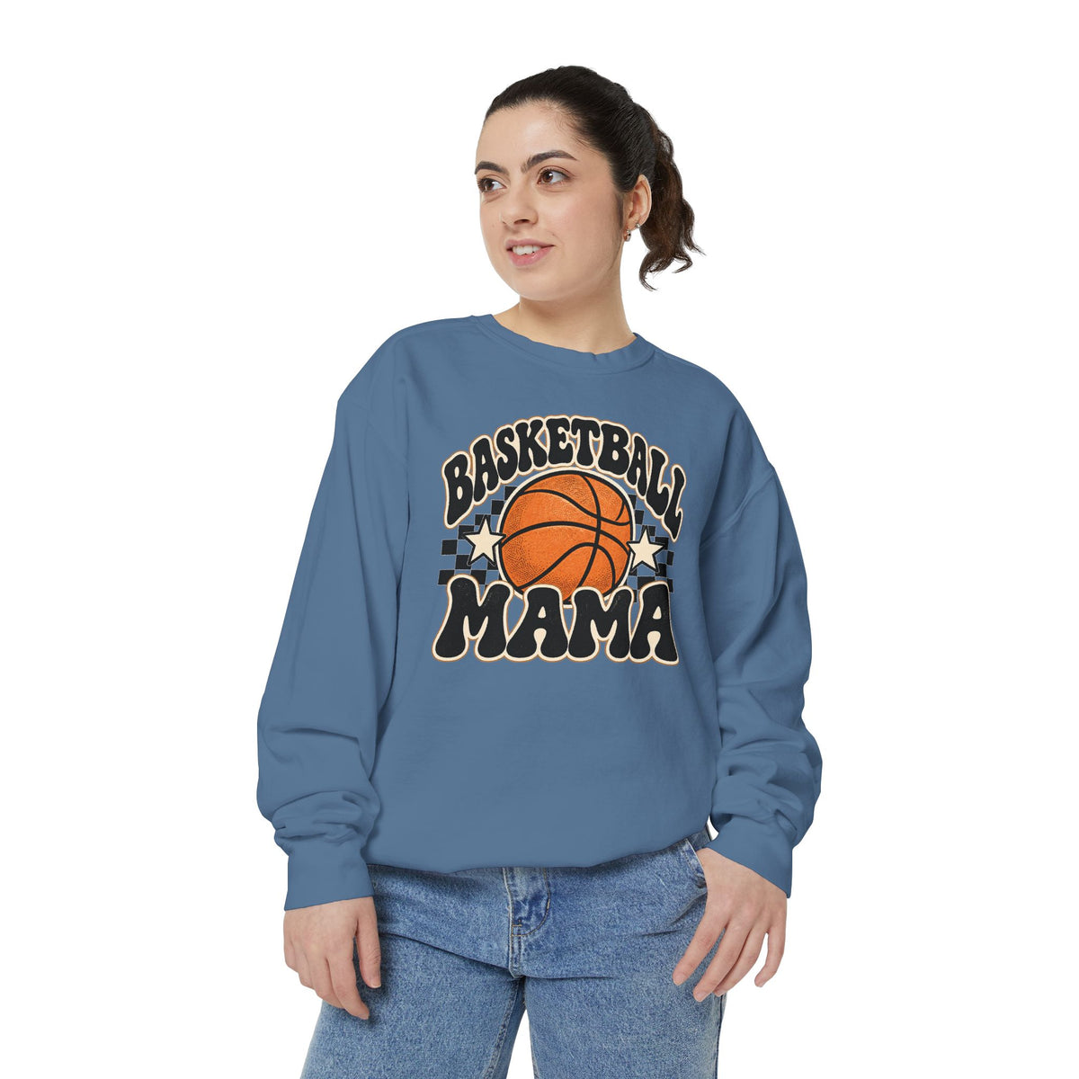 Basketball Mama Retro Game Day Crewneck Sweatshirt 🏀