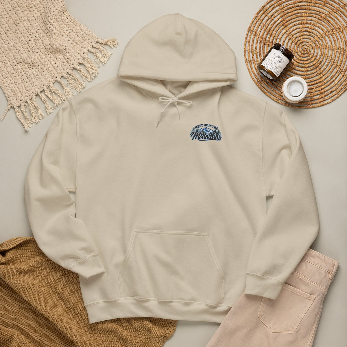 Meet Me in the Mountains Hoodie – Cozy Winter Mountain & Pine Tree Sweatshirt 🏔️🌲❄️