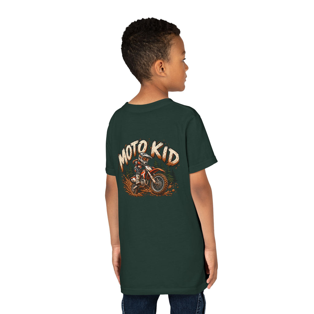 Moto Kid Motocross Tee | Dirt Bike Racing Kids Shirt | Cozy Chaos Co. 🏁🏍️⚡