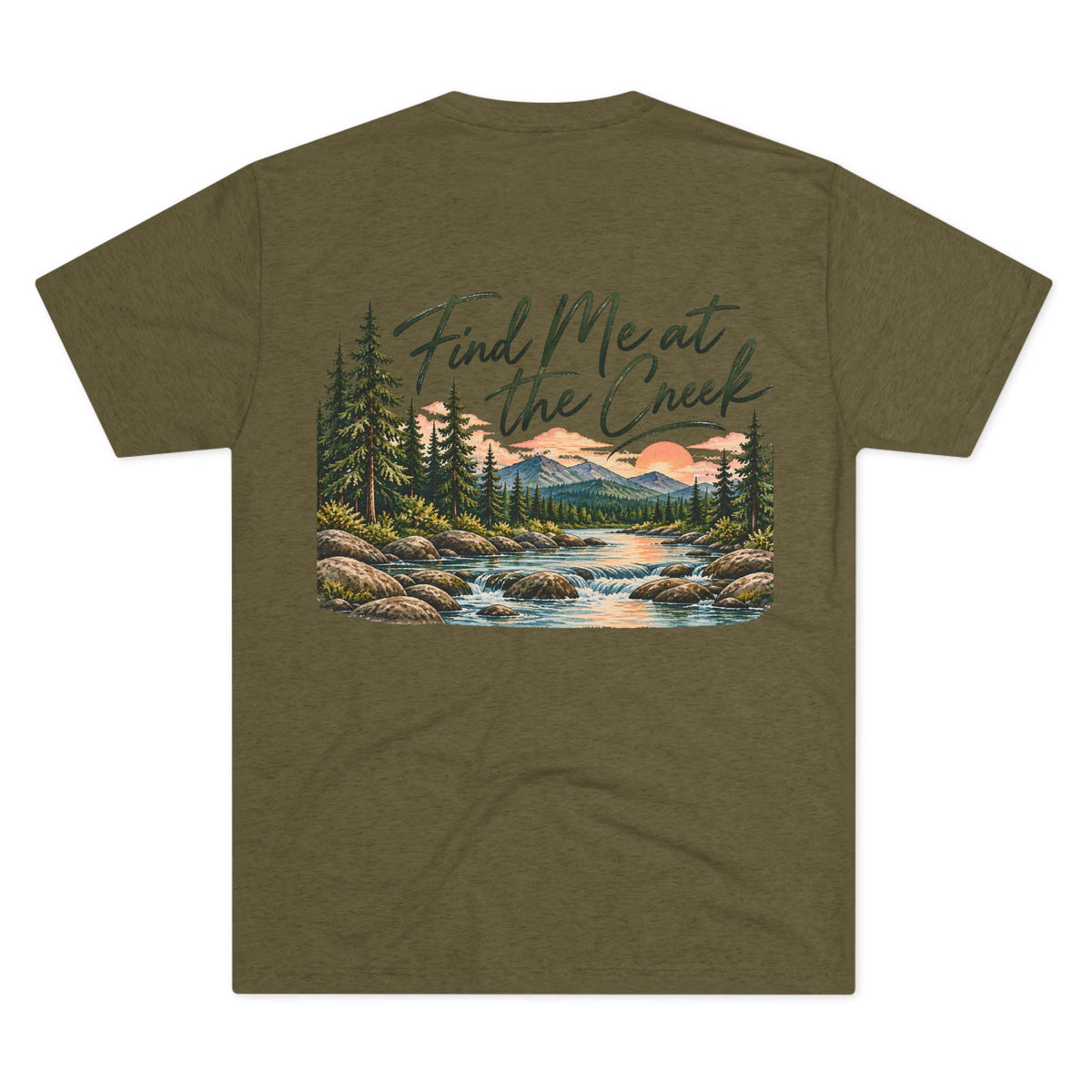 Find Me at the Creek – Maine Outdoors Graphic Tee 🌲