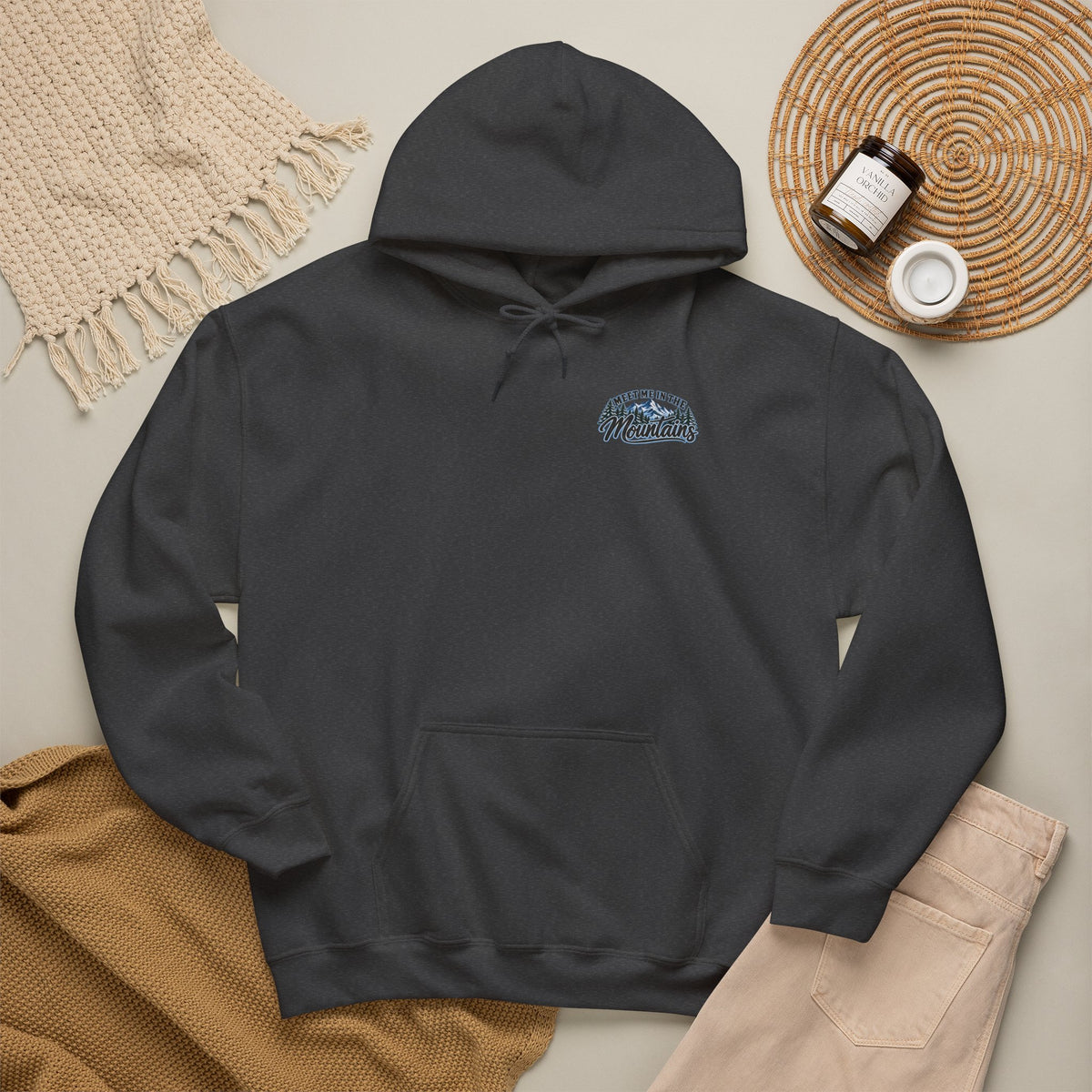 Meet Me in the Mountains Hoodie – Cozy Winter Mountain & Pine Tree Sweatshirt 🏔️🌲❄️
