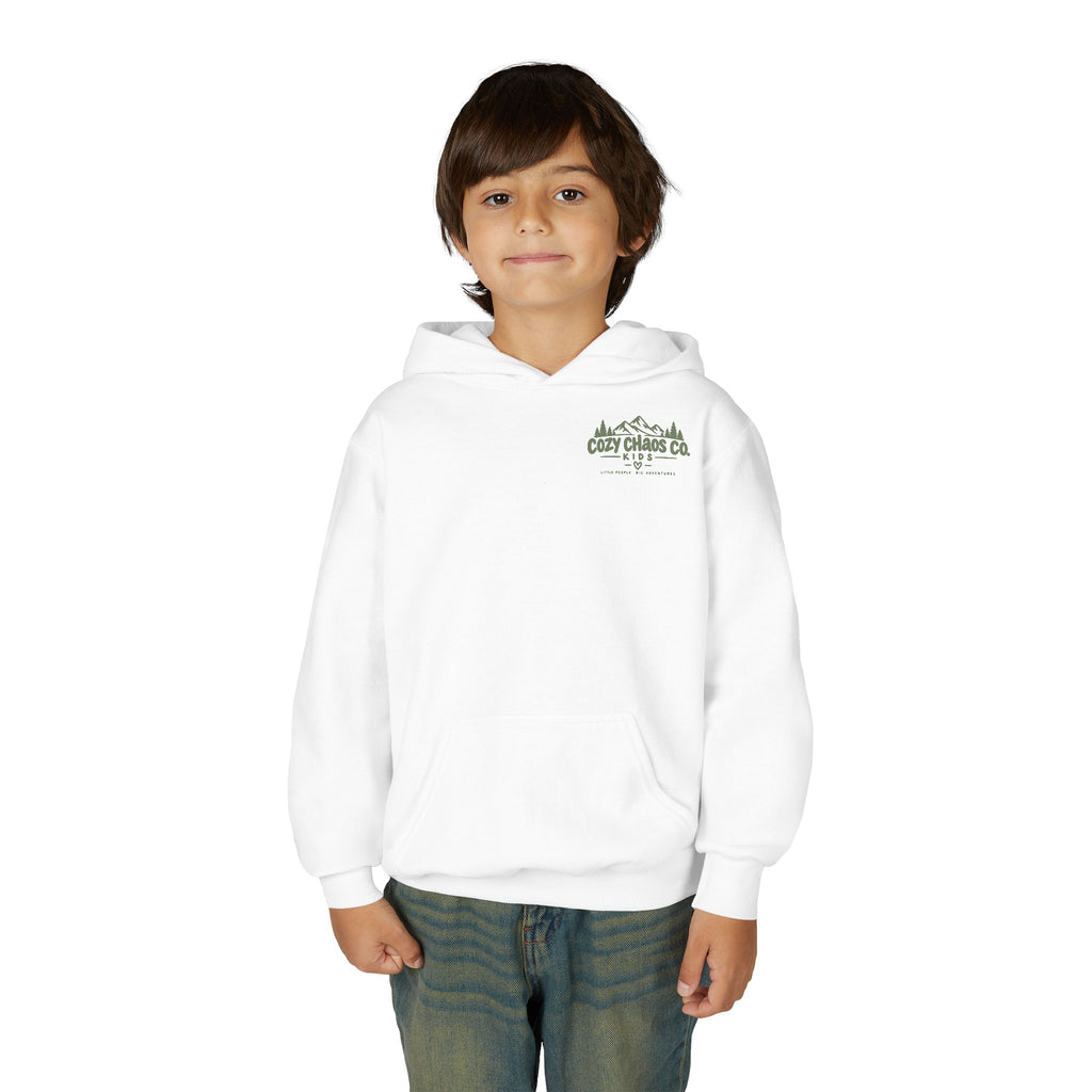 Maine Grown Kids Sweatshirt – Cozy Outdoor Pine Tree & Sunset Crewneck