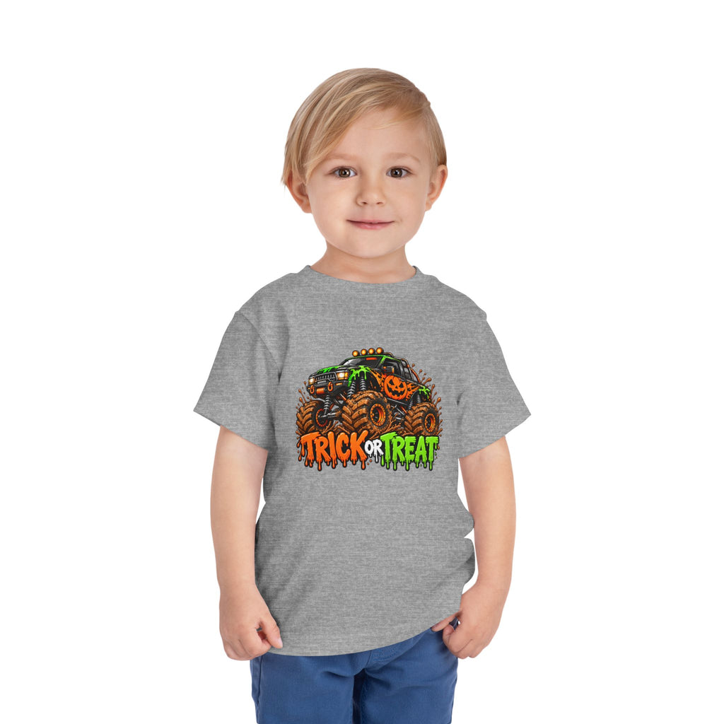 Trick or Treat Monster Truck Toddler Kids Halloween Sweatshirt | Cozy Chaos Kid 🎃🏁👻