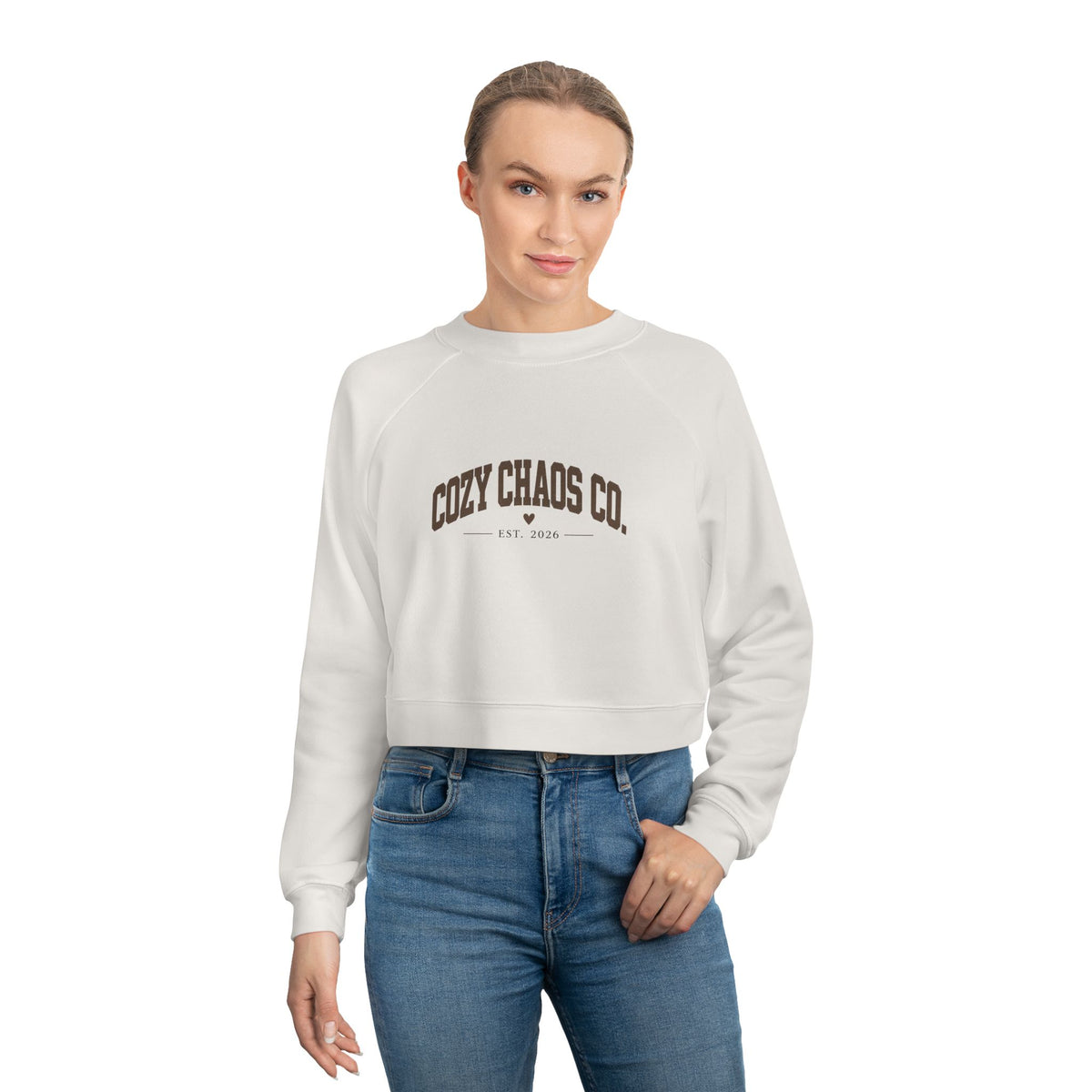Women's Cropped Cozy Chaos Co. Fleece Pullover