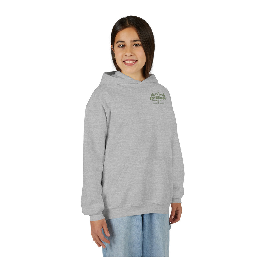 Maine Grown Kids Sweatshirt – Cozy Outdoor Pine Tree & Sunset Crewneck