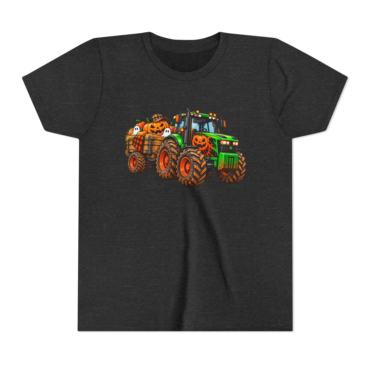 Halloween Tractor Pumpkin Patch Kids Sweatshirt | Cozy Chaos Kid 🎃🚜👻