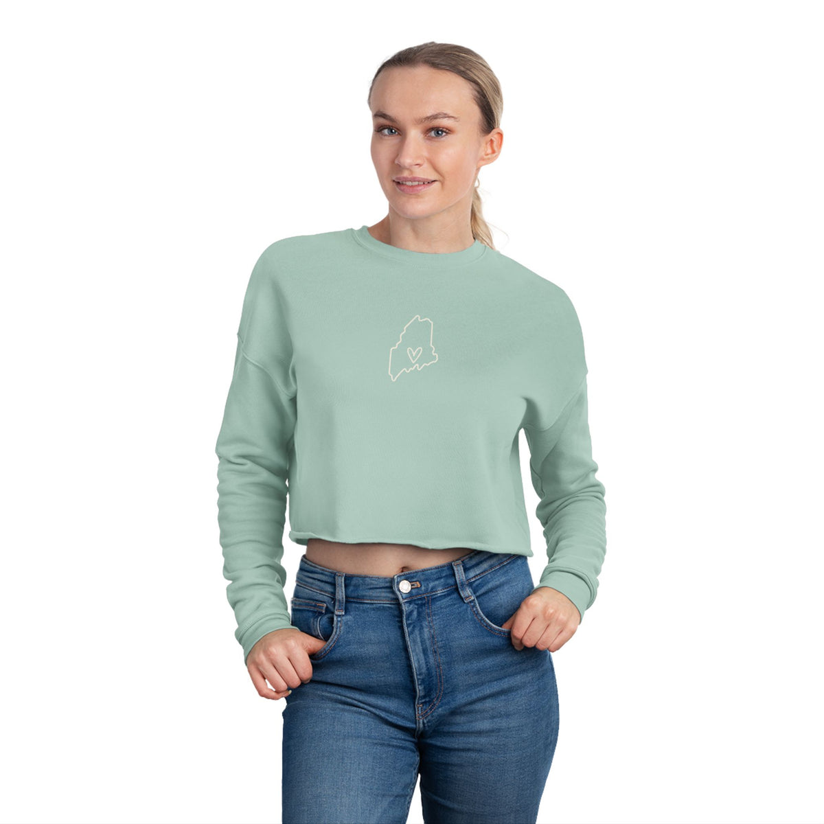 Women's Maine Mama Cropped Sweatshirt