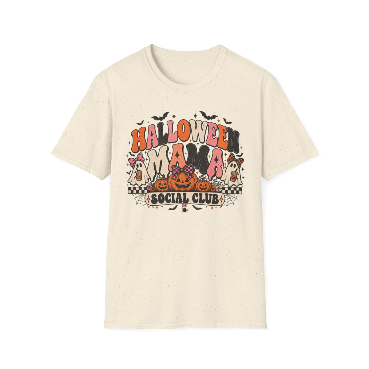 Halloween Mama Social Club Retro Crewneck Sweatshirt – Cute Spooky Mom Halloween Graphic 🎃👻🩷