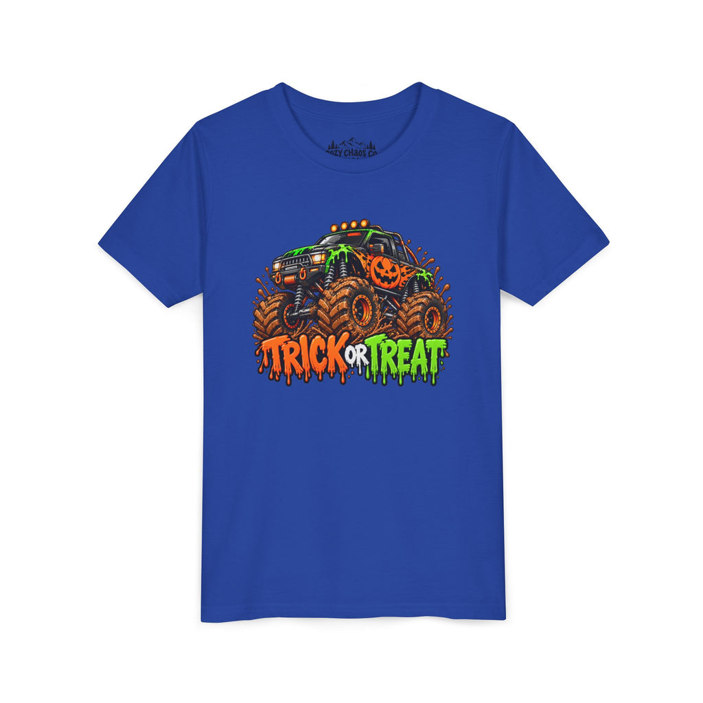 Trick or Treat Monster Truck Kids Halloween Sweatshirt | Cozy Chaos Kid 🎃🏁👻