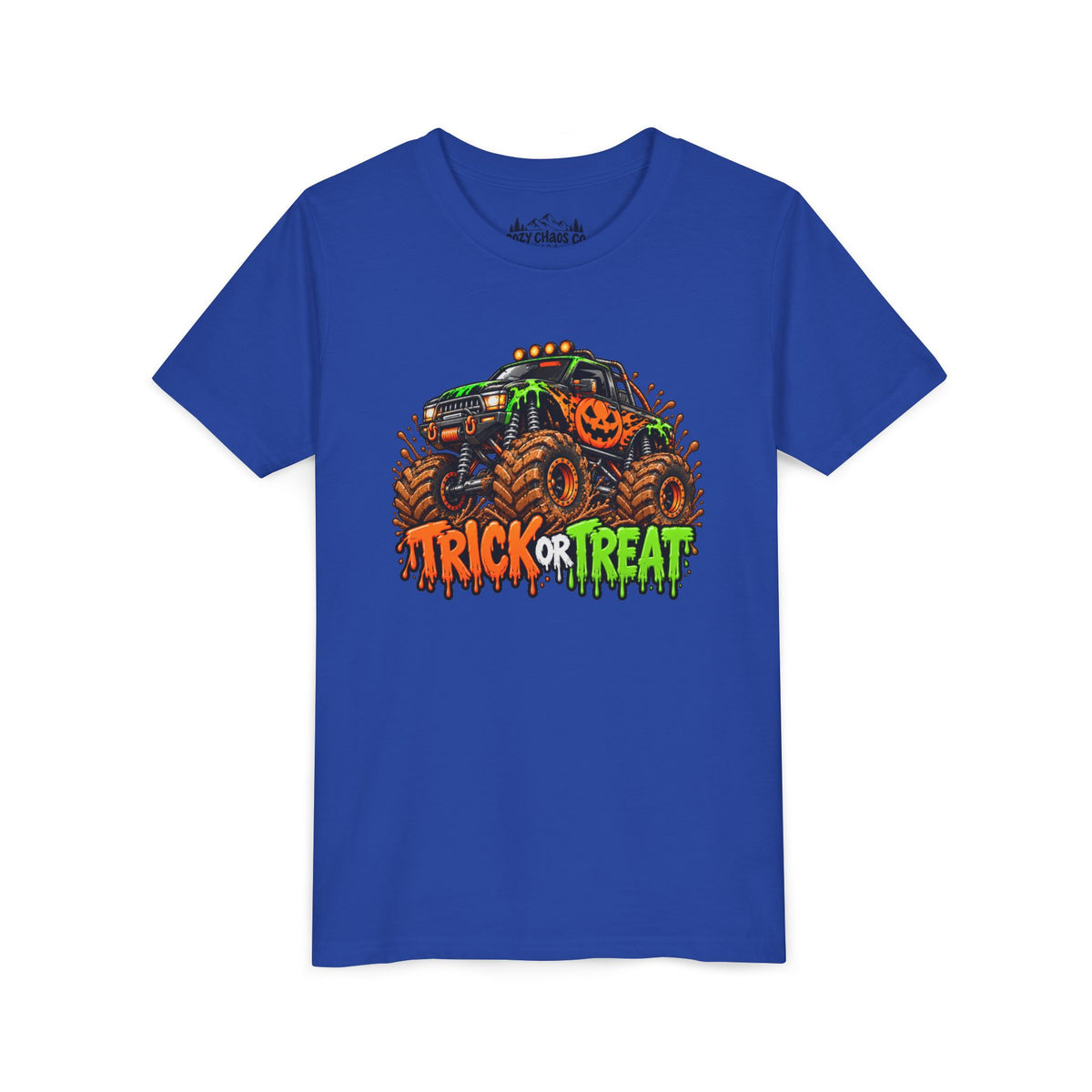Trick or Treat Monster Truck Kids Halloween Sweatshirt | Cozy Chaos Kid 🎃🏁👻