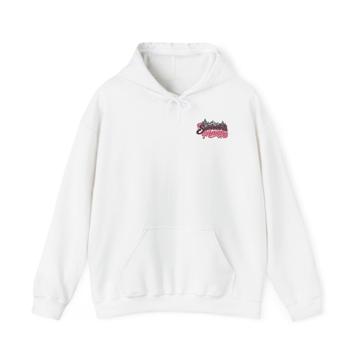 Snowmobile Mama Winter Hoodie – Women’s Snowmobile Graphic Sweatshirt | Cozy Winter Outdoor Hoodie 🩷❄️🏔️