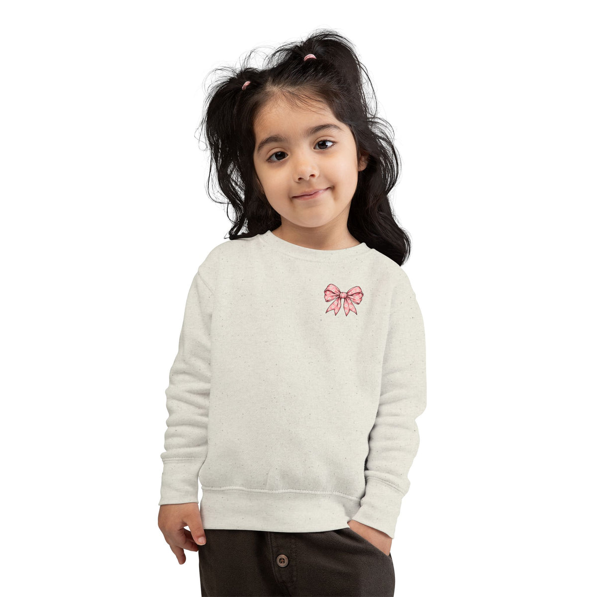 Cozy Chaos Kid Floral Bow Toddler Sweatshirt | Cozy Chaos Co.