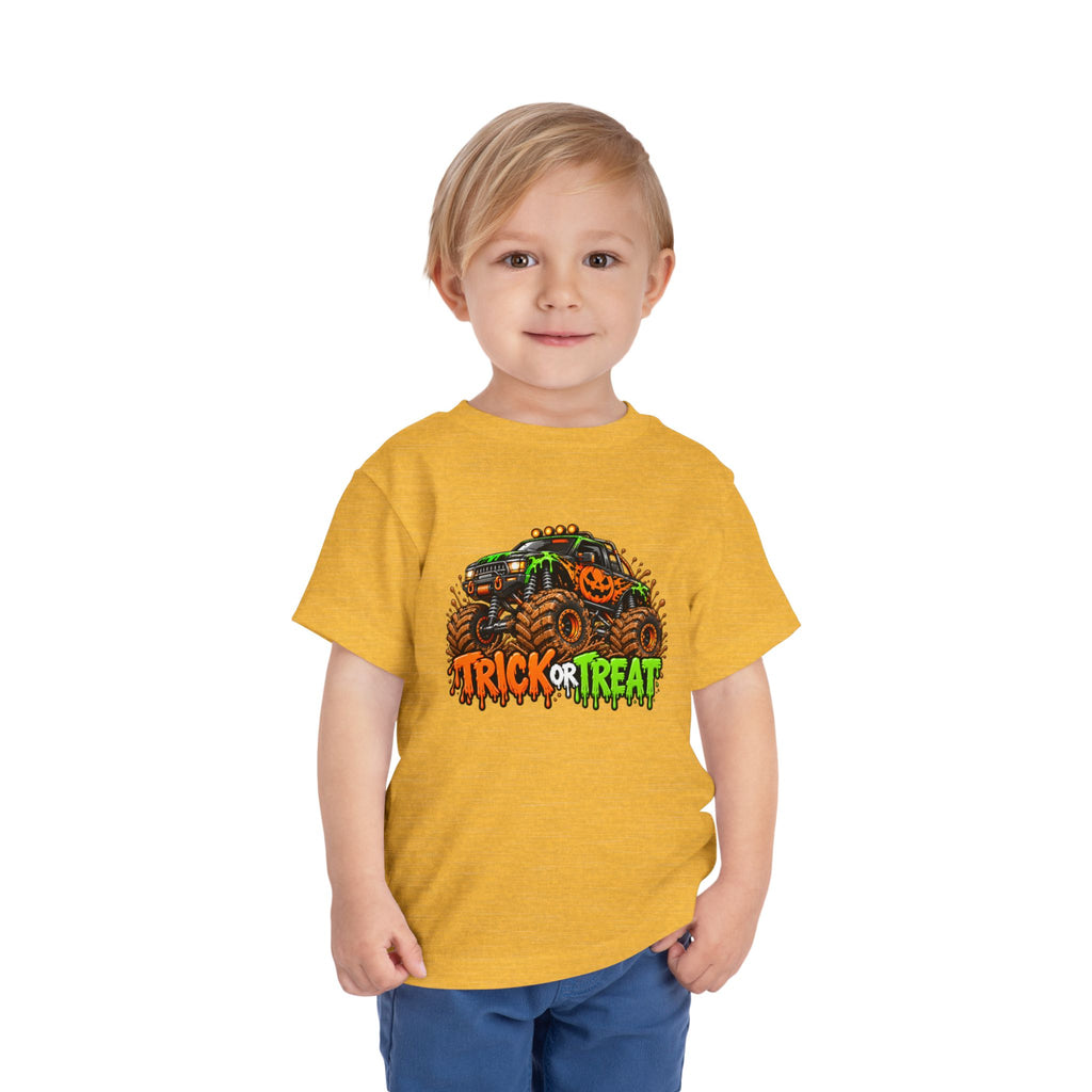 Trick or Treat Monster Truck Toddler Kids Halloween Sweatshirt | Cozy Chaos Kid 🎃🏁👻