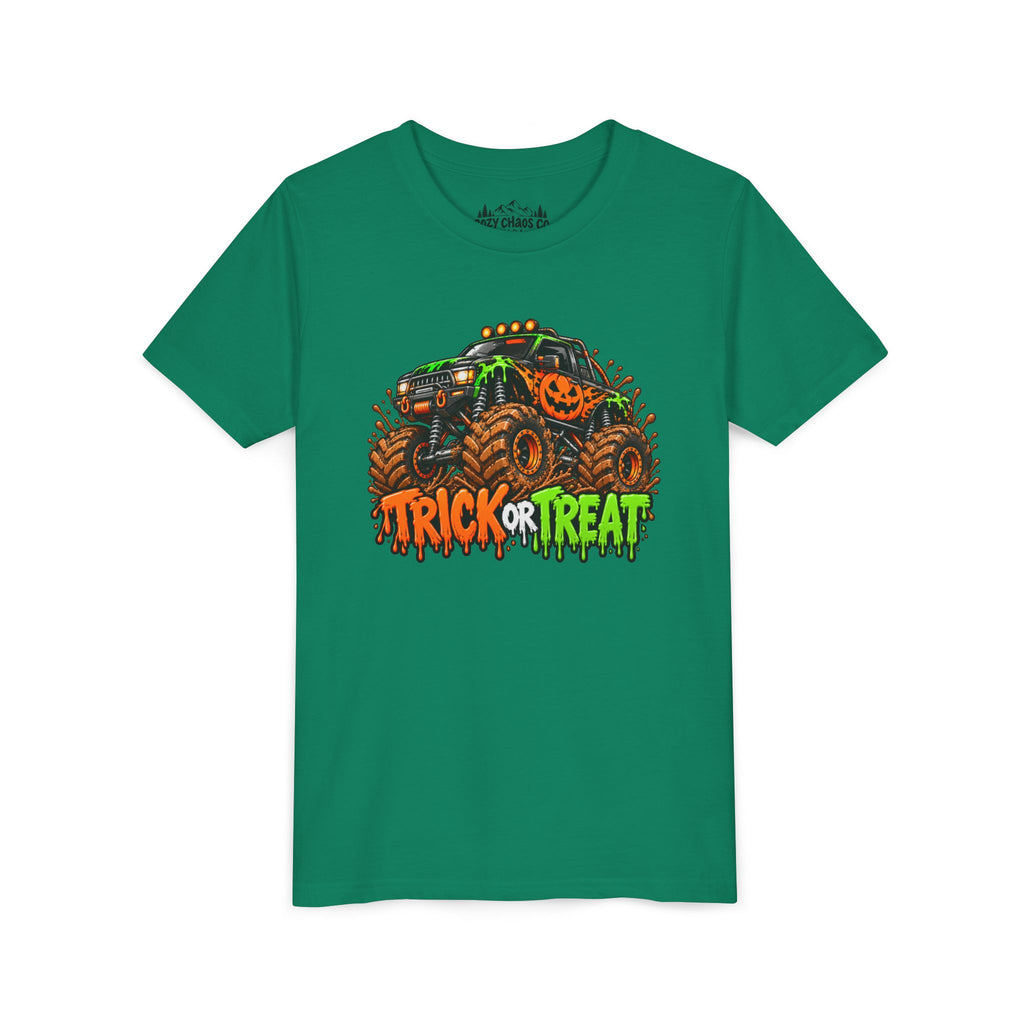 Trick or Treat Monster Truck Kids Halloween Sweatshirt | Cozy Chaos Kid 🎃🏁👻