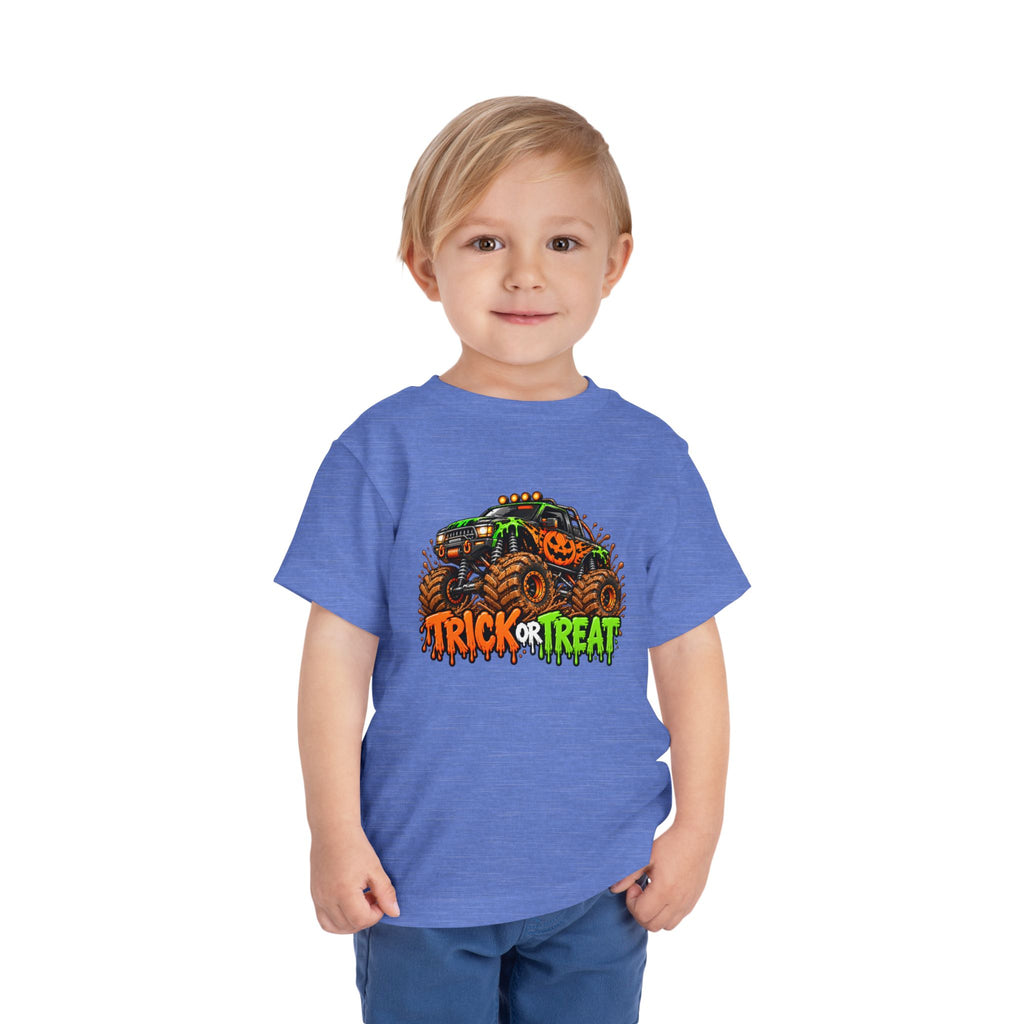 Trick or Treat Monster Truck Toddler Kids Halloween Sweatshirt | Cozy Chaos Kid 🎃🏁👻