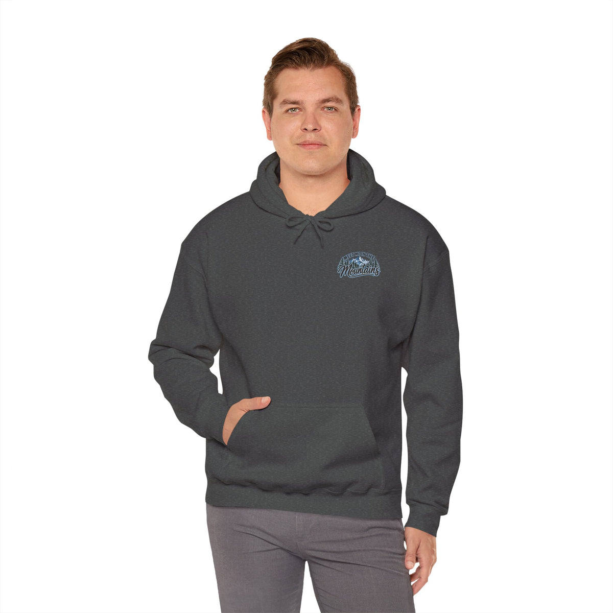 Meet Me in the Mountains Hoodie – Cozy Winter Mountain & Pine Tree Sweatshirt 🏔️🌲❄️