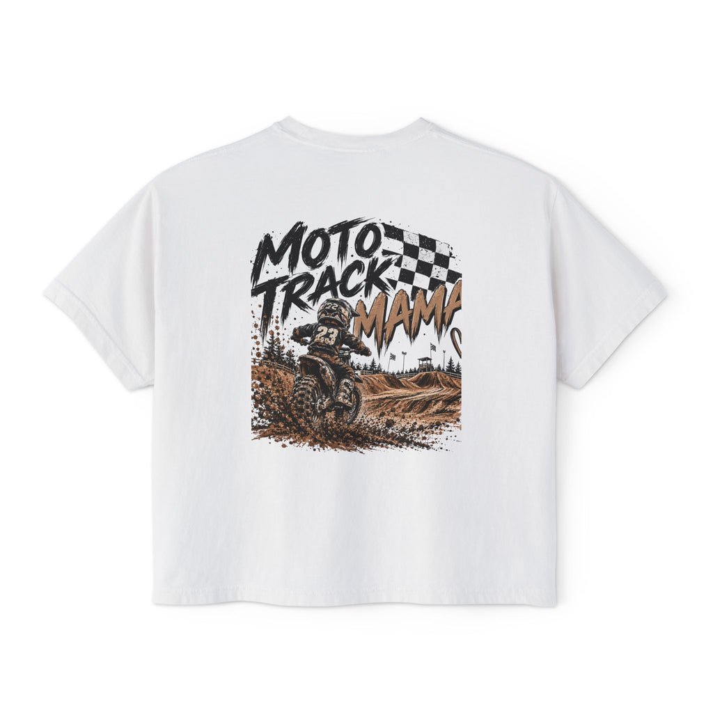 Moto Track Mama – Motocross Mom Graphic CropTee 🏁🤎