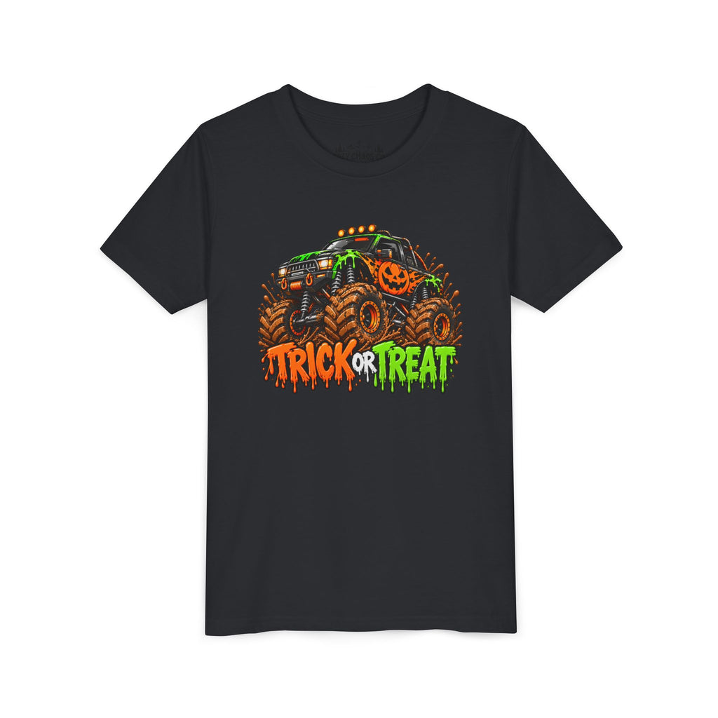 Trick or Treat Monster Truck Kids Halloween Sweatshirt | Cozy Chaos Kid 🎃🏁👻