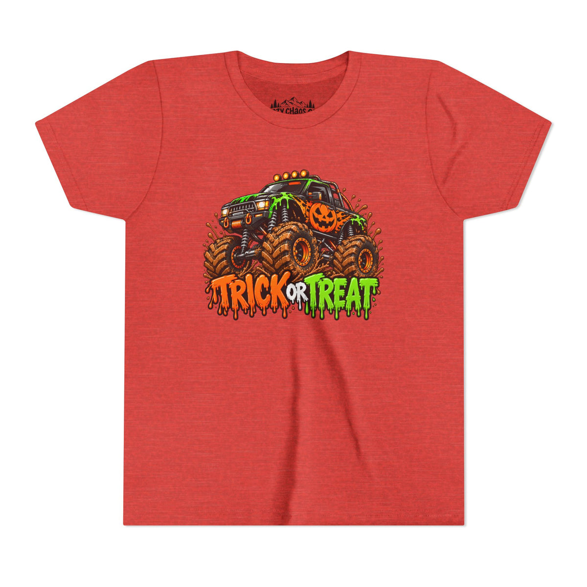 Trick or Treat Monster Truck Kids Halloween Sweatshirt | Cozy Chaos Kid 🎃🏁👻