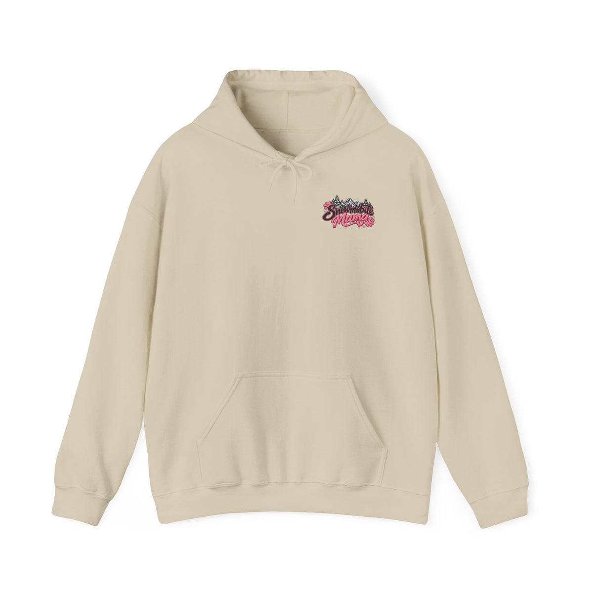 Snowmobile Mama Winter Hoodie – Women’s Snowmobile Graphic Sweatshirt | Cozy Winter Outdoor Hoodie 🩷❄️🏔️