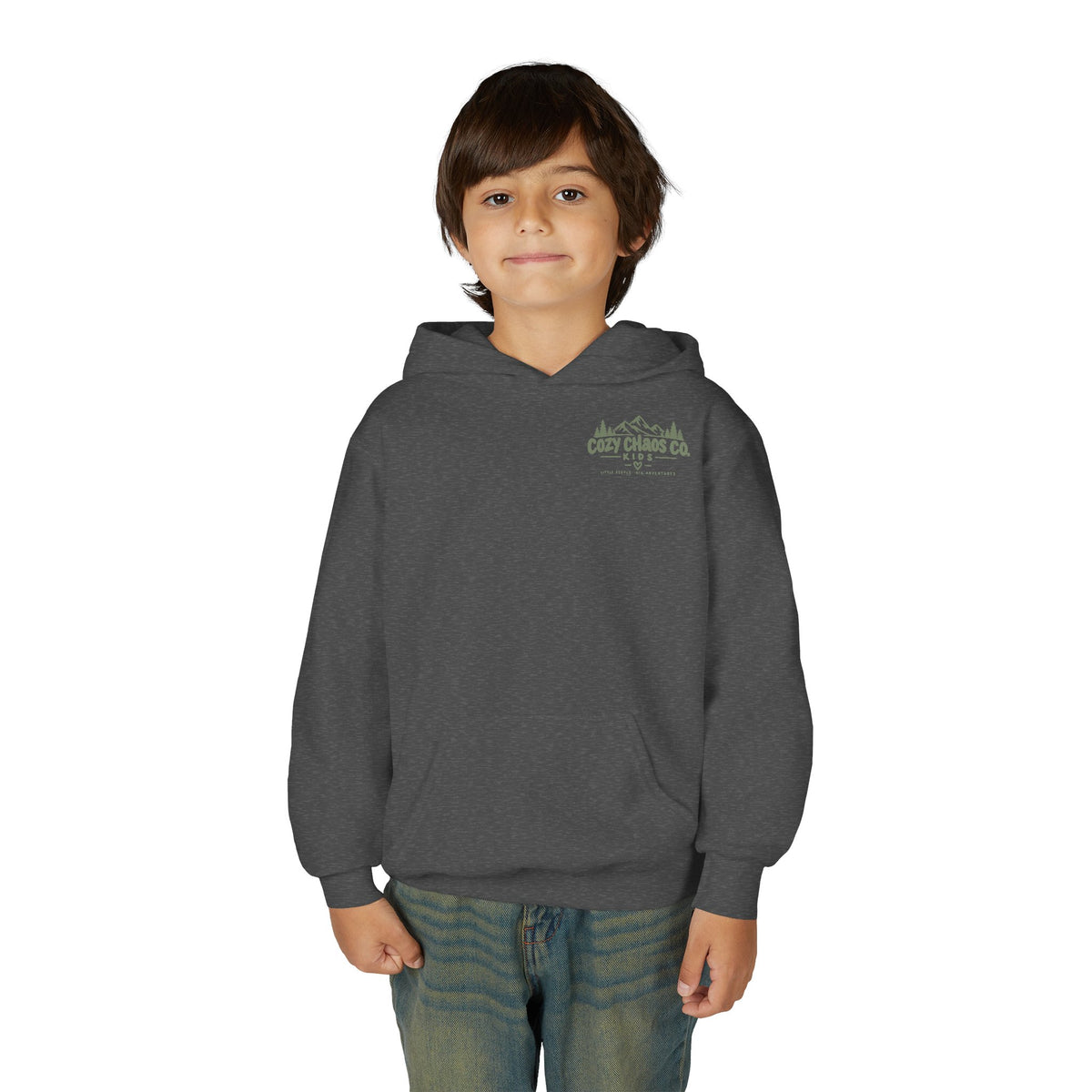 Maine Grown Kids Sweatshirt – Cozy Outdoor Pine Tree & Sunset Crewneck