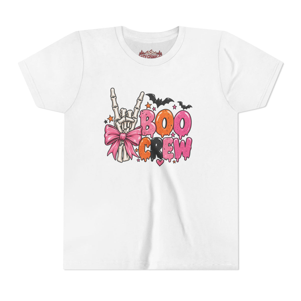 Boo Crew Skeleton Bow Kids Halloween Sweatshirt | Cozy Chaos Kid 🎀💀👻