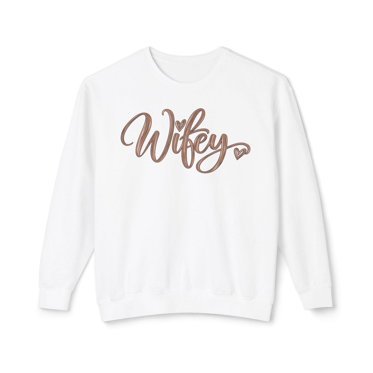 Wifey Crewneck Sweatshirt | Cozy Bridal Sweatshirt | Newlywed Wife Gift | Cute Wife Sweater 💍🤎