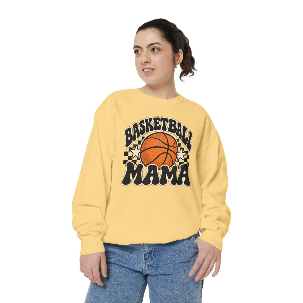 Basketball Mama Retro Game Day Crewneck Sweatshirt 🏀