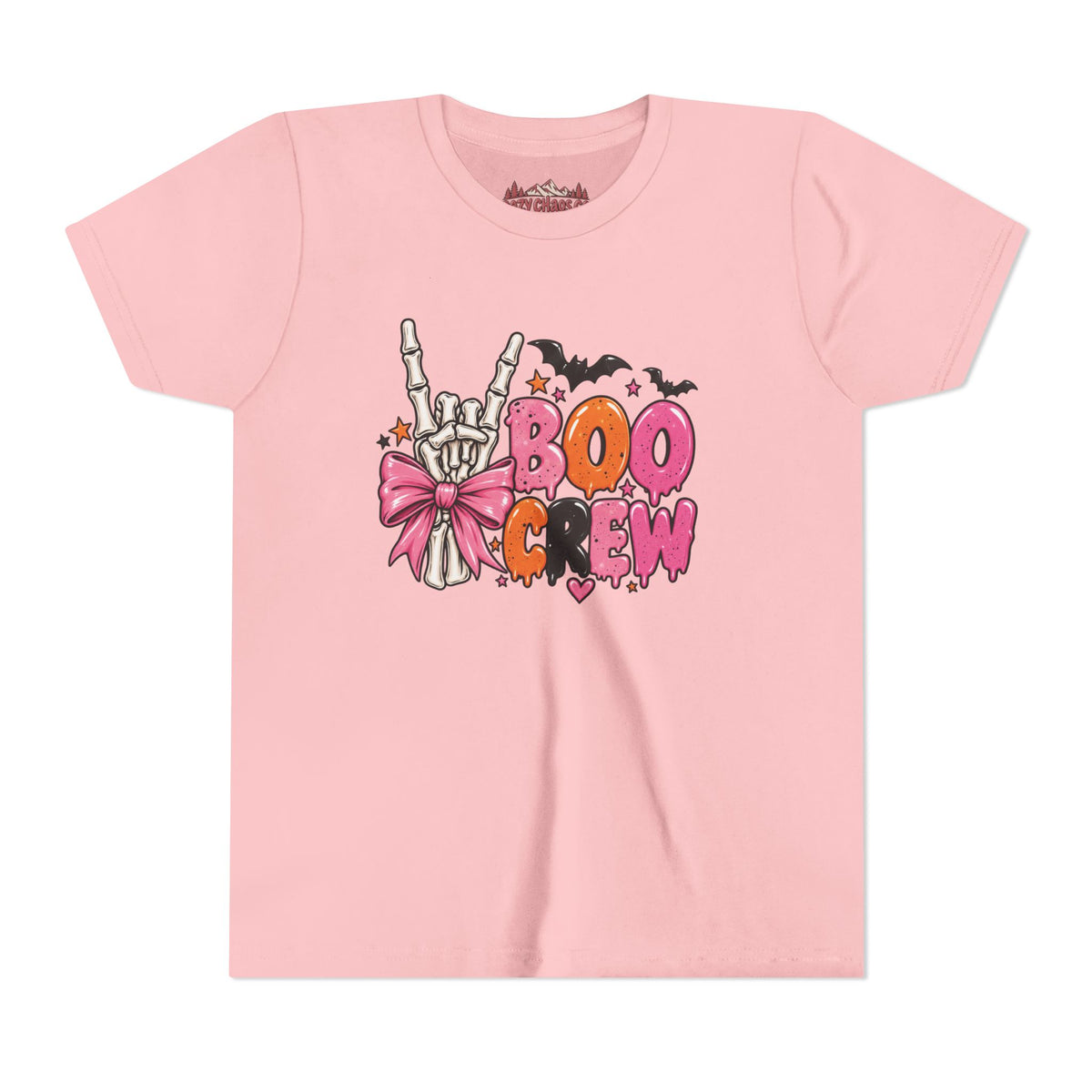 Boo Crew Skeleton Bow Kids Halloween Sweatshirt | Cozy Chaos Kid 🎀💀👻