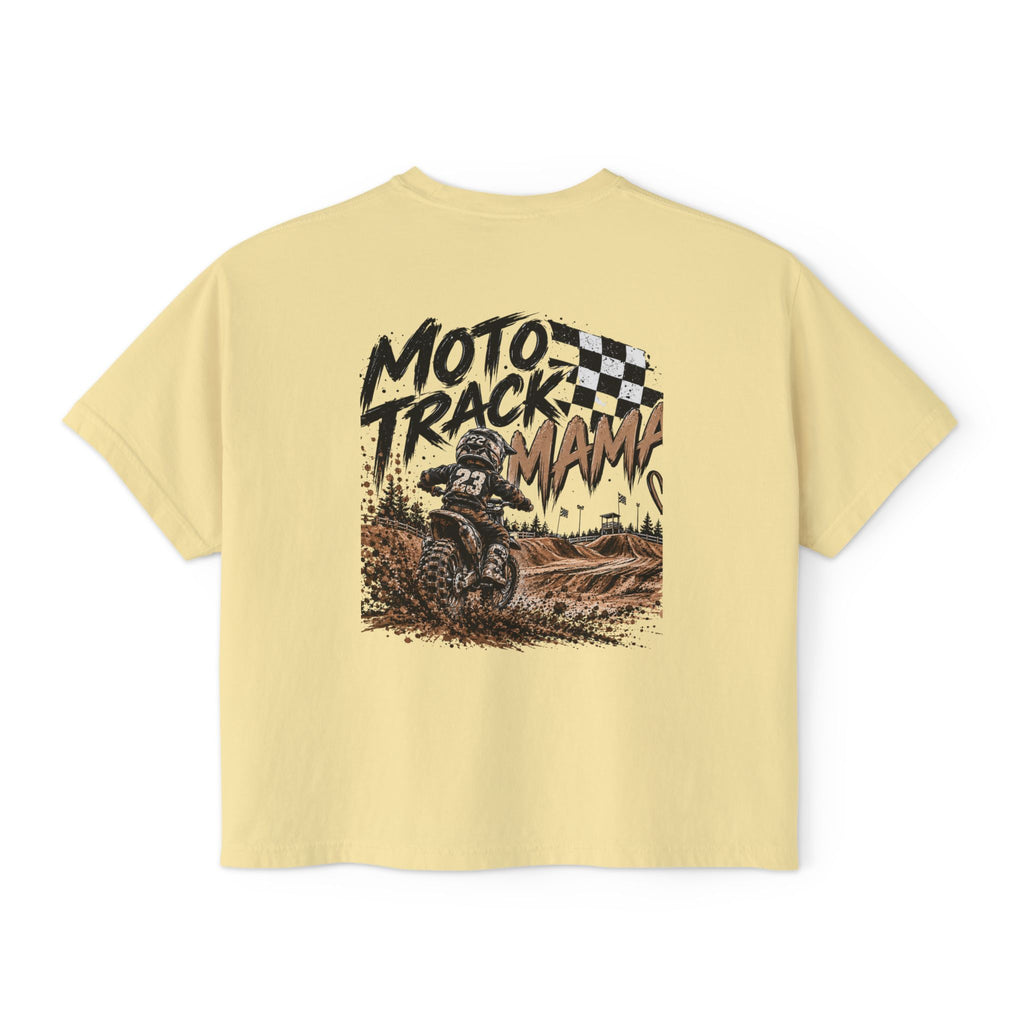 Moto Track Mama – Motocross Mom Graphic CropTee 🏁🤎