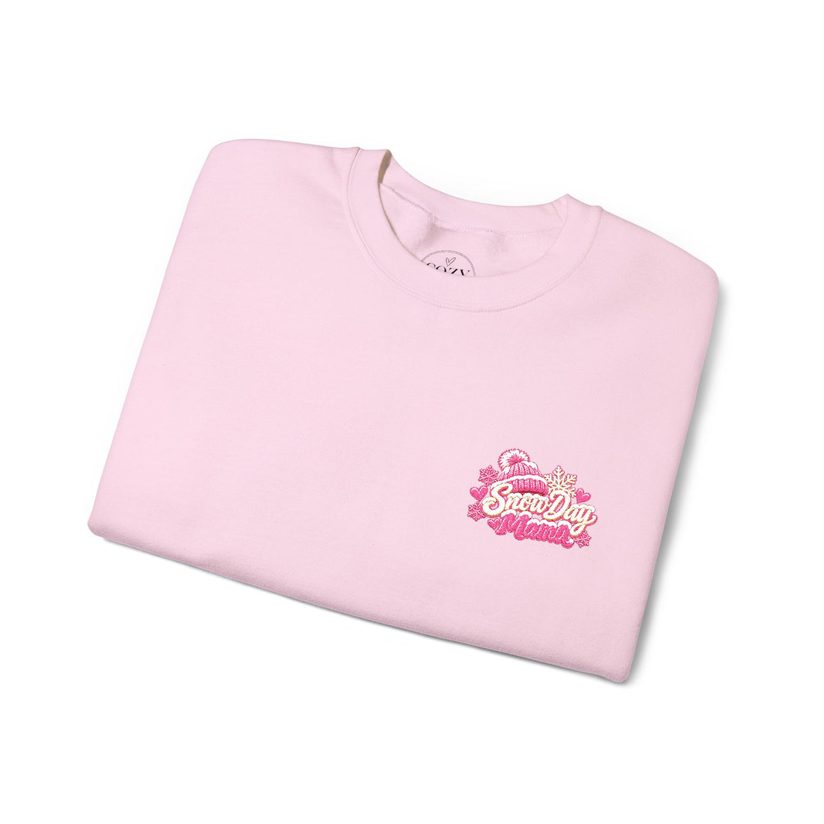 “Snow Day Mama Embroidered Crewneck – Cozy Winter Mom Sweatshirt.” ❄️🩷