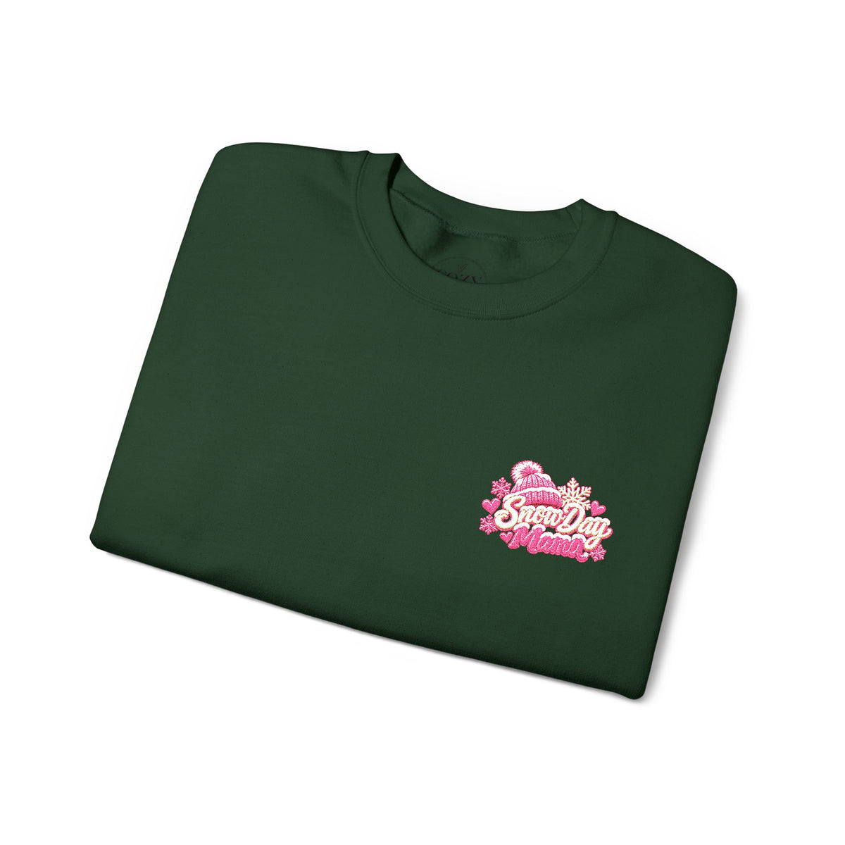 “Snow Day Mama Embroidered Crewneck – Cozy Winter Mom Sweatshirt.” ❄️🩷